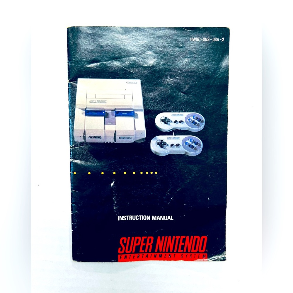 1991 NINTENDO SNES Instruction Manual.